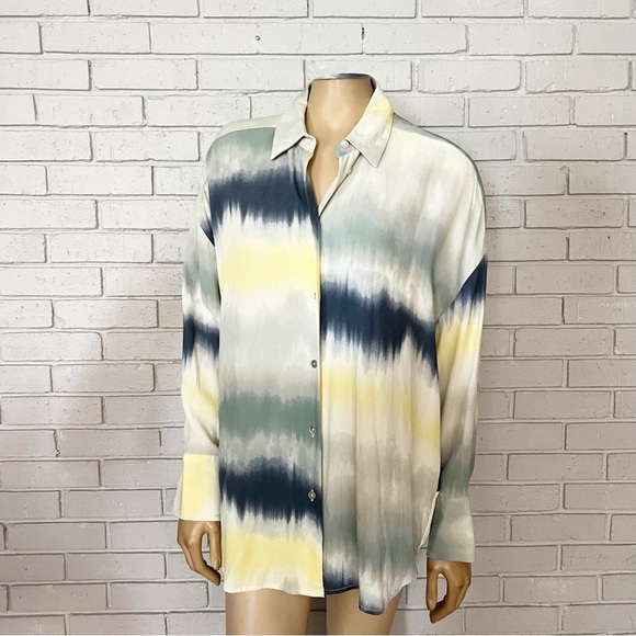 Zara Women’s Fluid Tie Dye Print Top - Picture 1 of 8